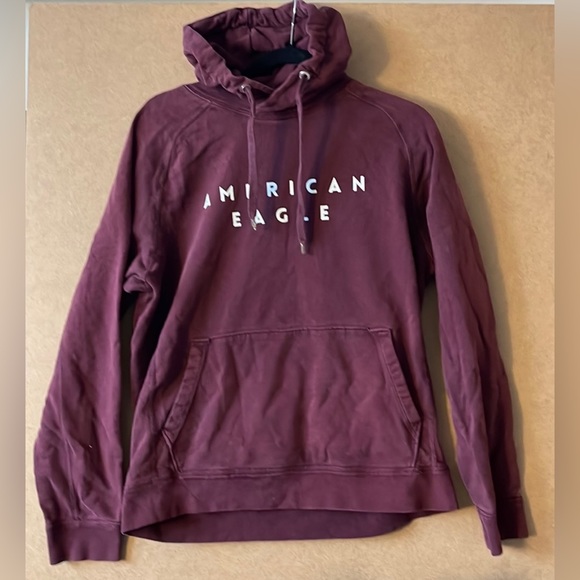 Men’s American Eagle hoodie sweatshirt - burgundy - Picture 1 of 6
